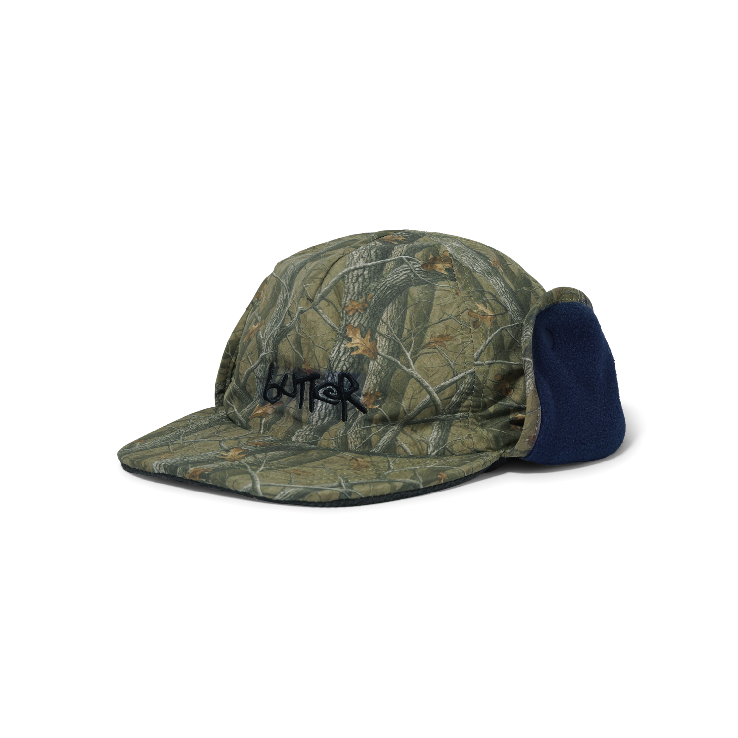 Polartec Reversible Trapper Cap - Forest Camo / Navy