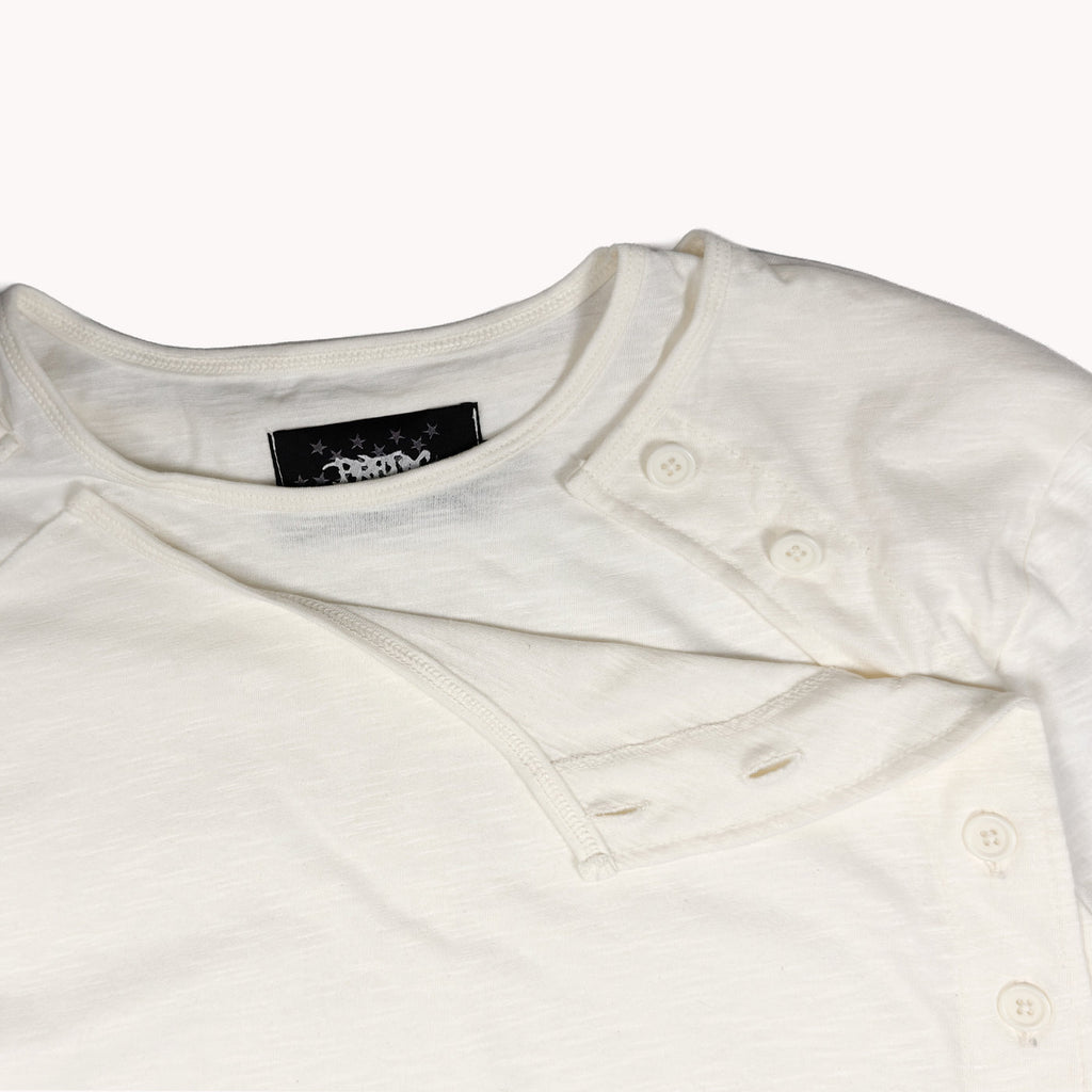 Henley “Skin” Off-White LS
