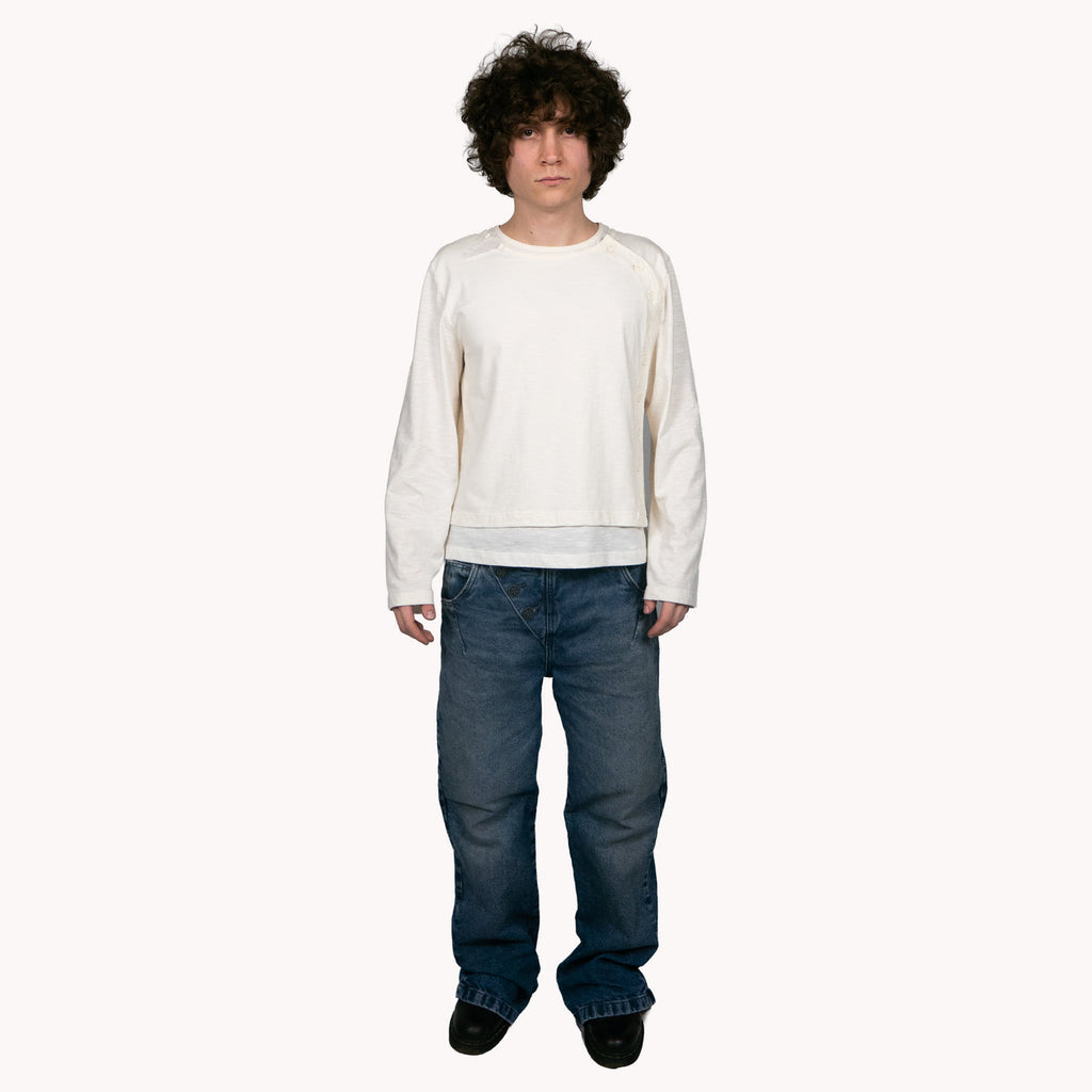 Henley “Skin” Off-White LS