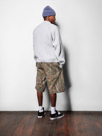 Overlock Stitch Fleece Shorts - Forest Camo