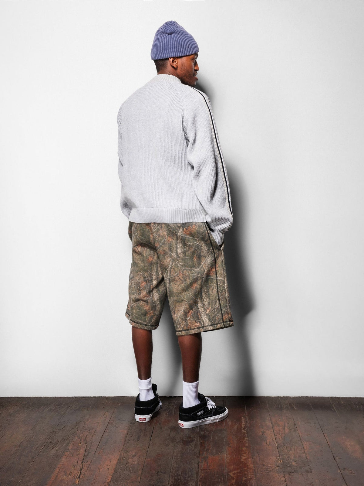Overlock Stitch Fleece Shorts - Forest Camo