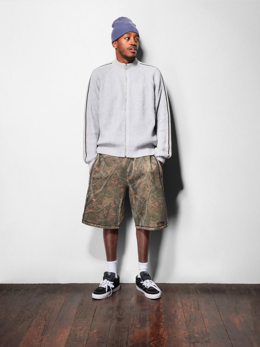 Overlock Stitch Fleece Shorts - Forest Camo