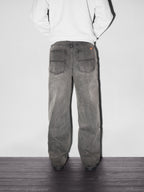 Relaxed Denim Jeans - Faded Black