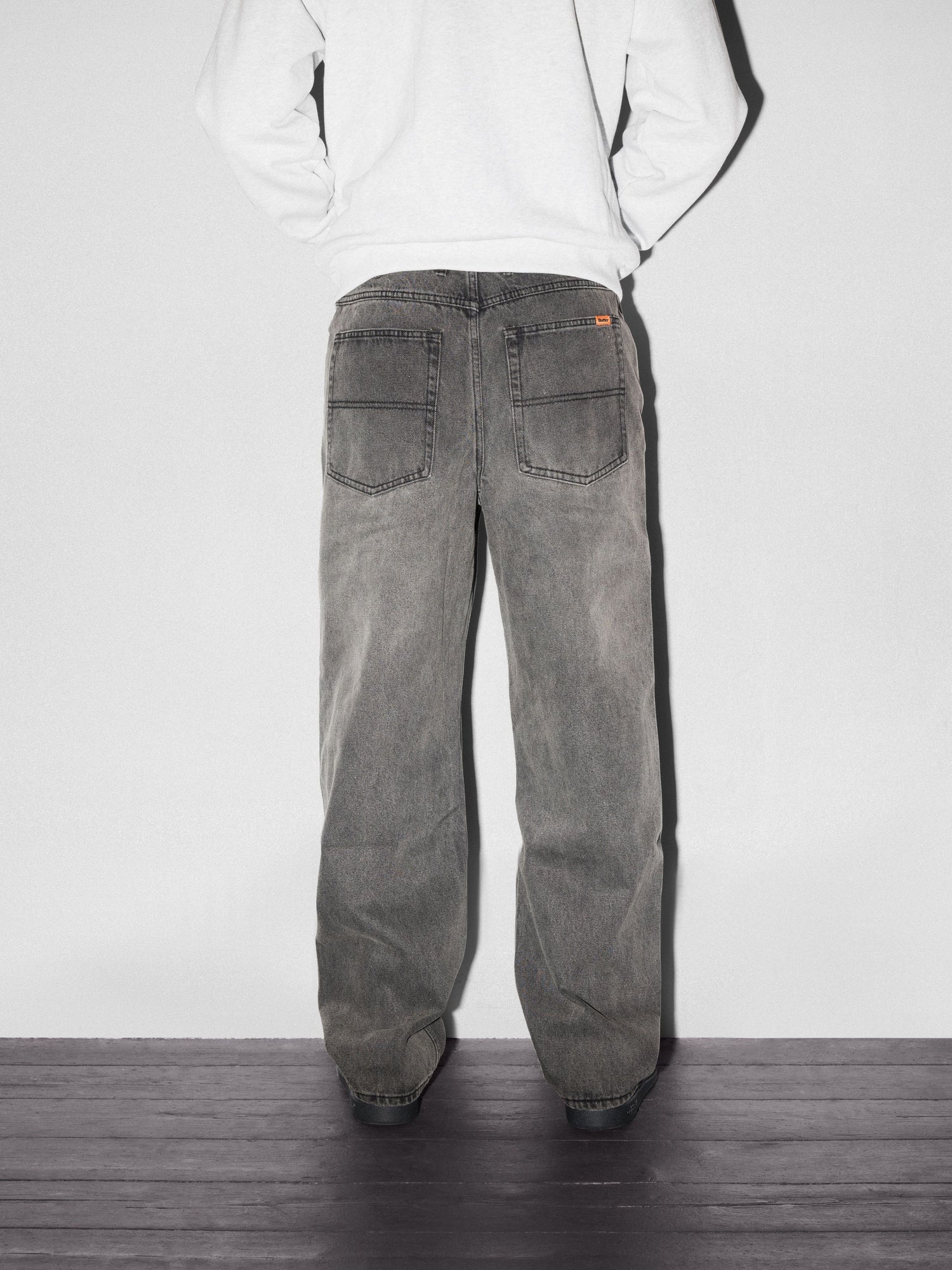 Relaxed Denim Jeans - Faded Black