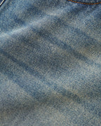 Relaxed Denim Jeans - Distressed Mid Blue