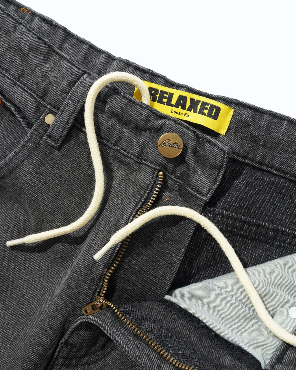 Relaxed Denim Jeans - Faded Black