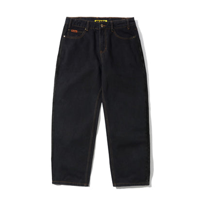 Relaxed Denim Jeans - Washed Black