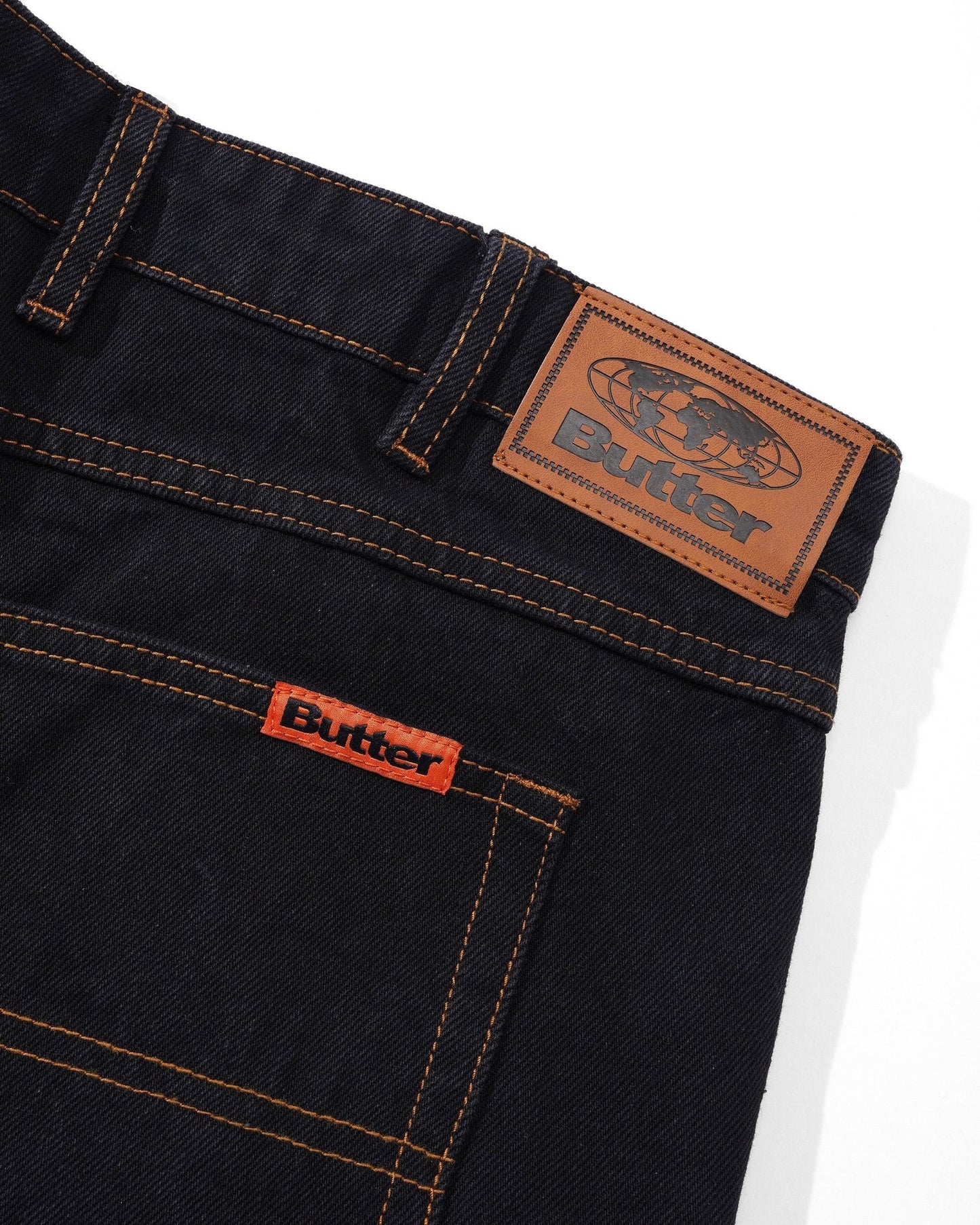 Relaxed Denim Jeans - Washed Black