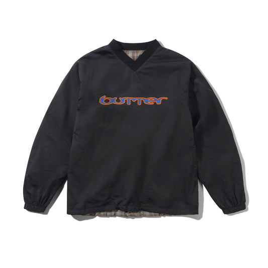 Reversible Dugout Pullover Crewneck - Black / Stone Plaid