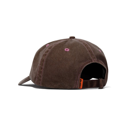 Rounded Logo 6 Panel Cap - Washed Brown