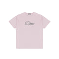 Cursive Smashed Tee - Light Pink