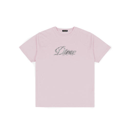 Cursive Smashed Tee - Light Pink