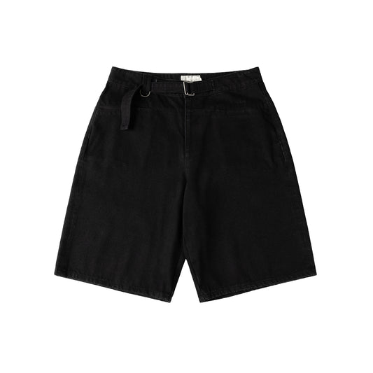 Tech Denim Shorts - Black
