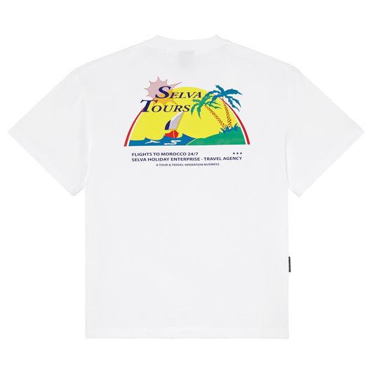 Flights to Morocco Tee - White