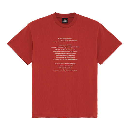 Name That Song Tee - Burnt Red