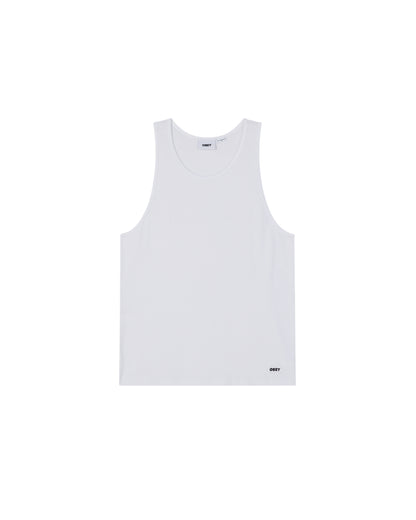 Standard Rib Tank Top - White