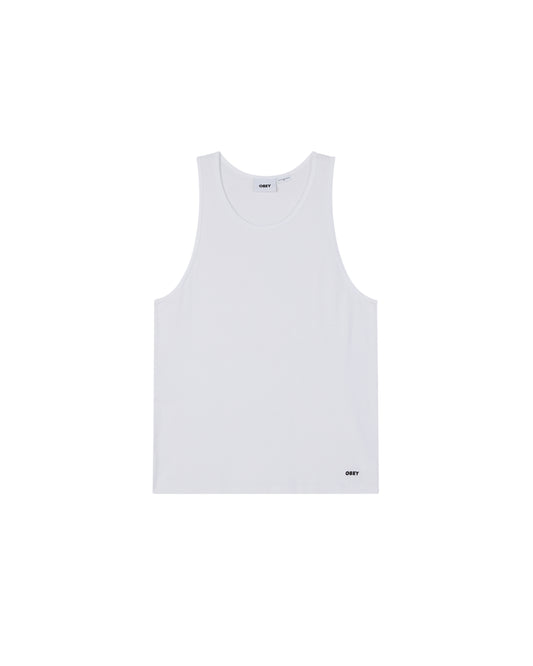 Standard Rib Tank Top - White