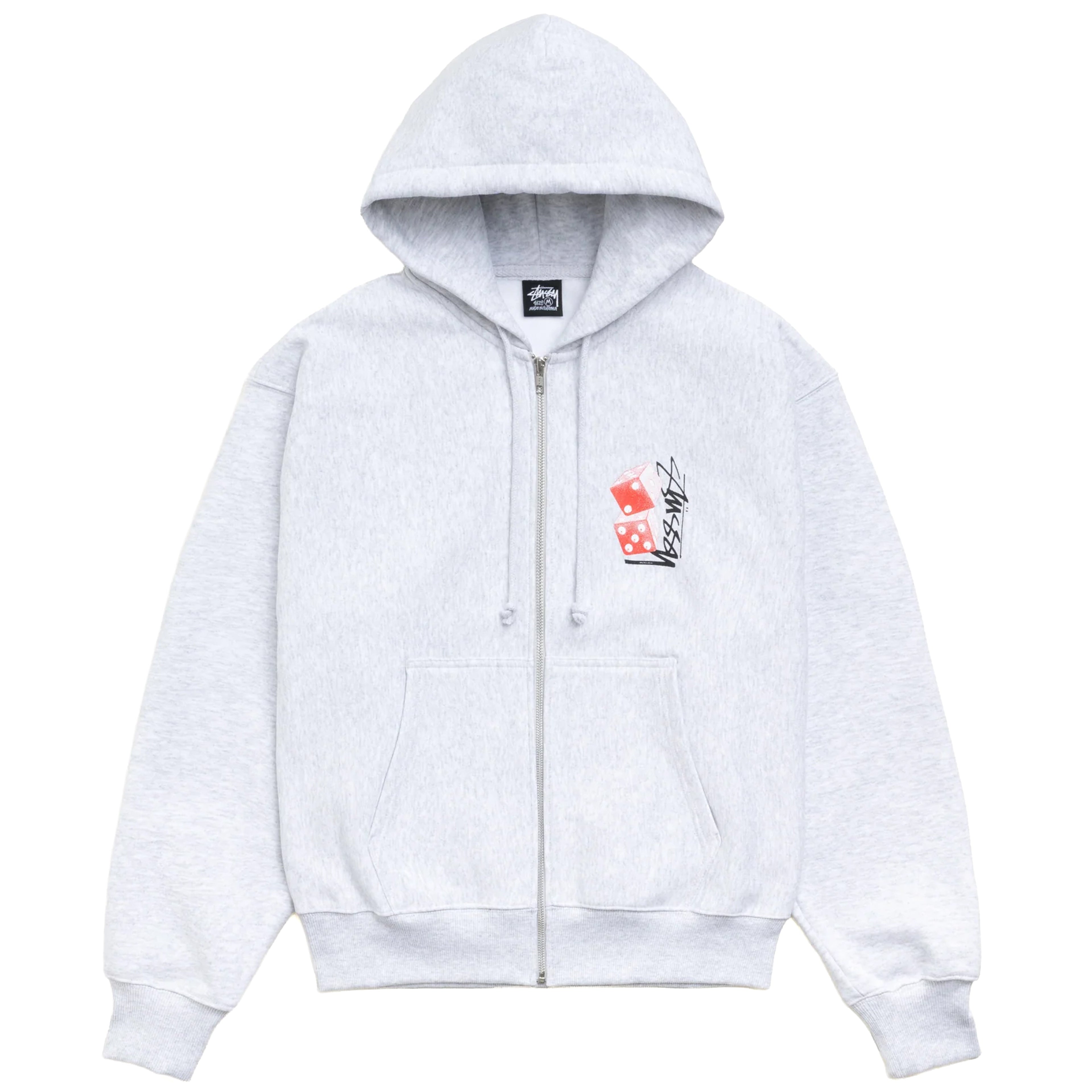 Tall Dice Zip Hood - Ash Heather