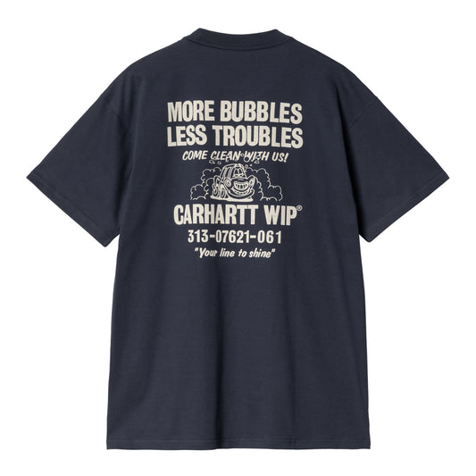 Less Troubles Tee - Blue