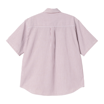 S/S Phelps Shirt - Stripe  Mulberry
