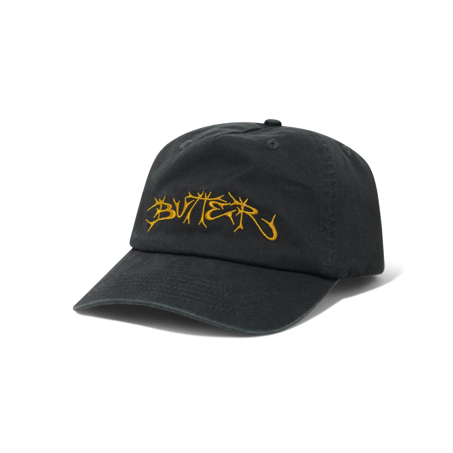 Scrawling 6 Panel Cap - Washed Black
