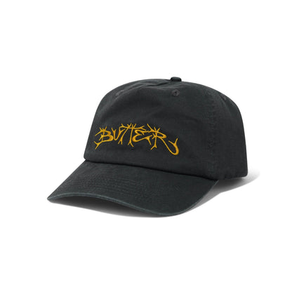 Scrawling 6 Panel Cap - Washed Black