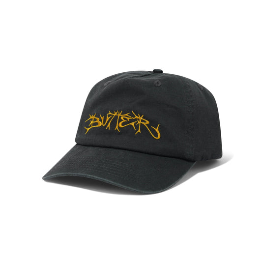 Scrawling 6 Panel Cap - Washed Black