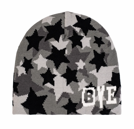 Star Camo Beanie - Black / Grey / Ice