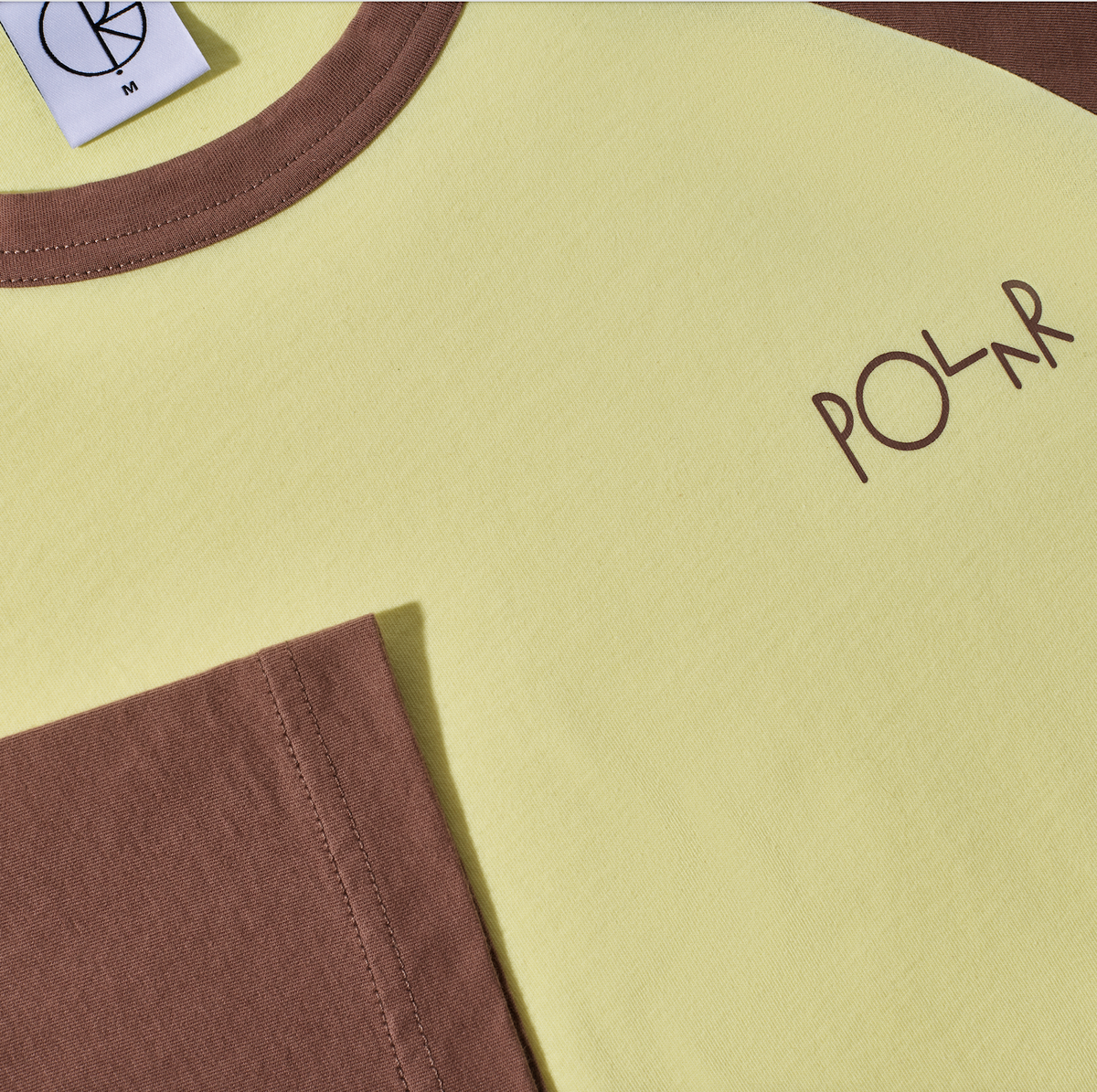3/4 Sleeve Tee - Cinnamon / Light Yellow