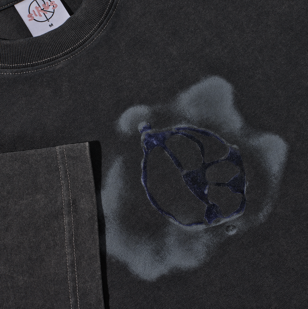 Metal Logo Tee - Silver Black