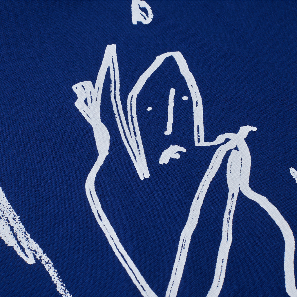 Doodle Tee - Ultramarine / White