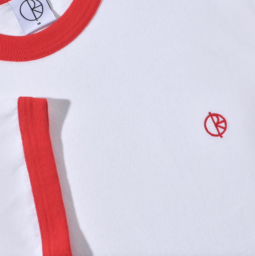 Ringer Tee - White / Red