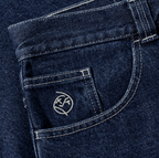 Big Boy Jeans Shorts - Blue / White Stitching
