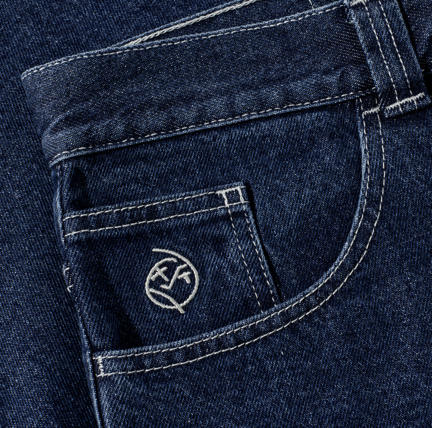 Big Boy Jeans Shorts - Blue / White Stitching