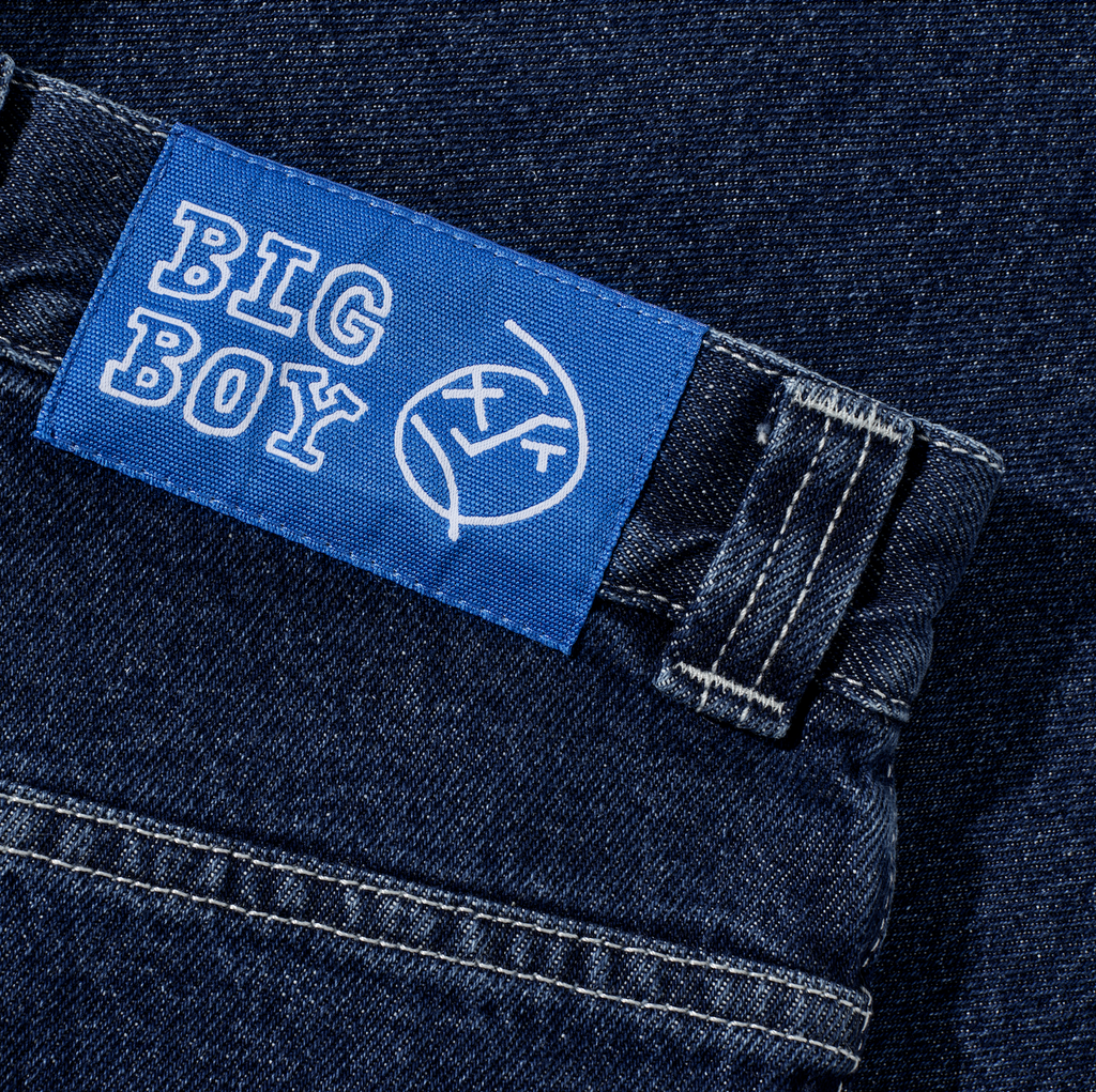 Big Boy Jeans Shorts - Blue / White Stitching