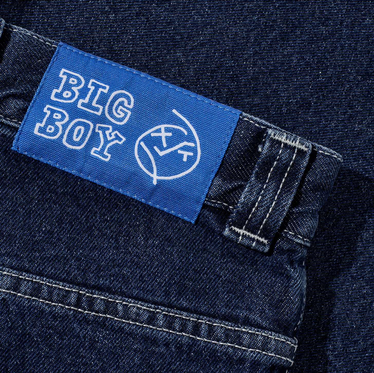 Big Boy Jeans Shorts - Blue / White Stitching