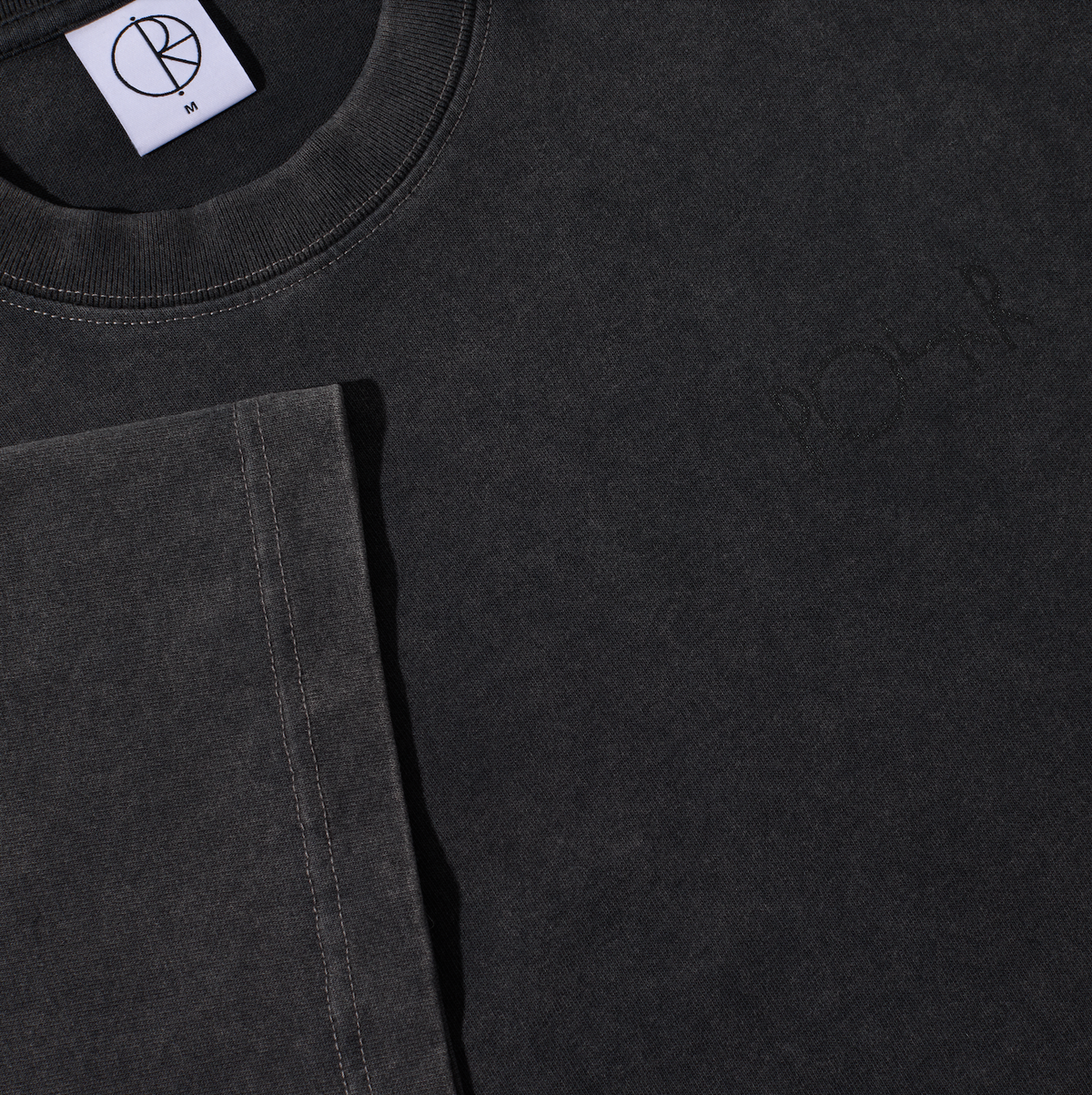 Contrast Stroke Logo Tee - Silver Black
