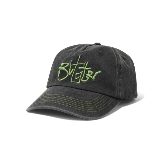 Scribble 5 Panel Cap - Washed Black