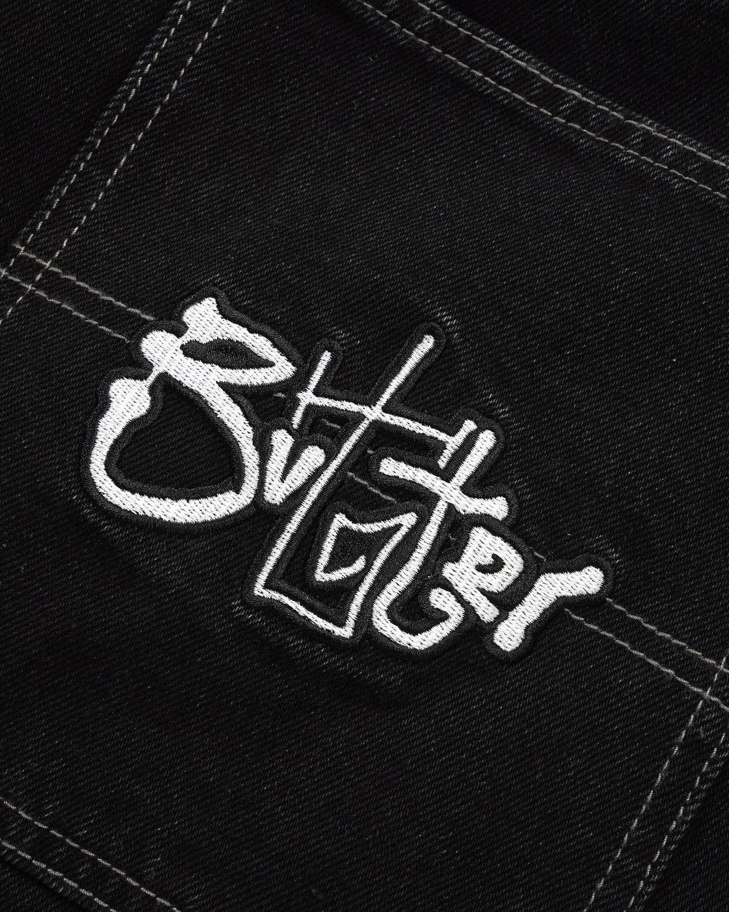 Scribble Denim Shorts - Washed Black