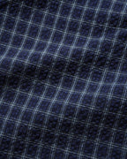 Seersucker Pleated Shorts - Navy Plaid