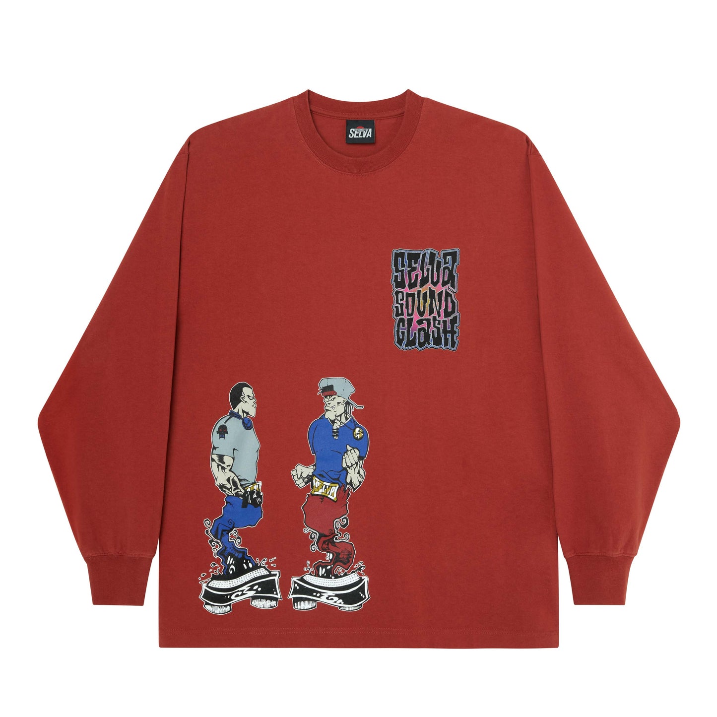 Sound Clash LS Tee - Chilli Red