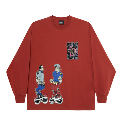 Sound Clash LS Tee - Chilli Red