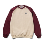 Sketch Waffle Crewneck - Cream / Red