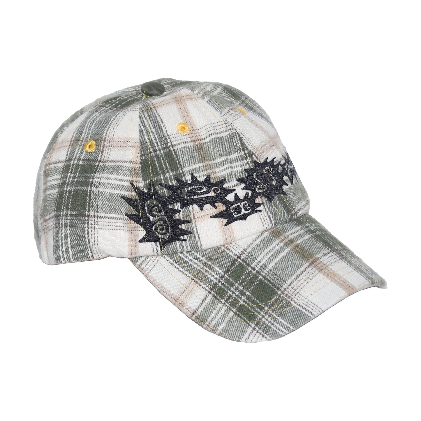 Plaid Spikes Hat - Green