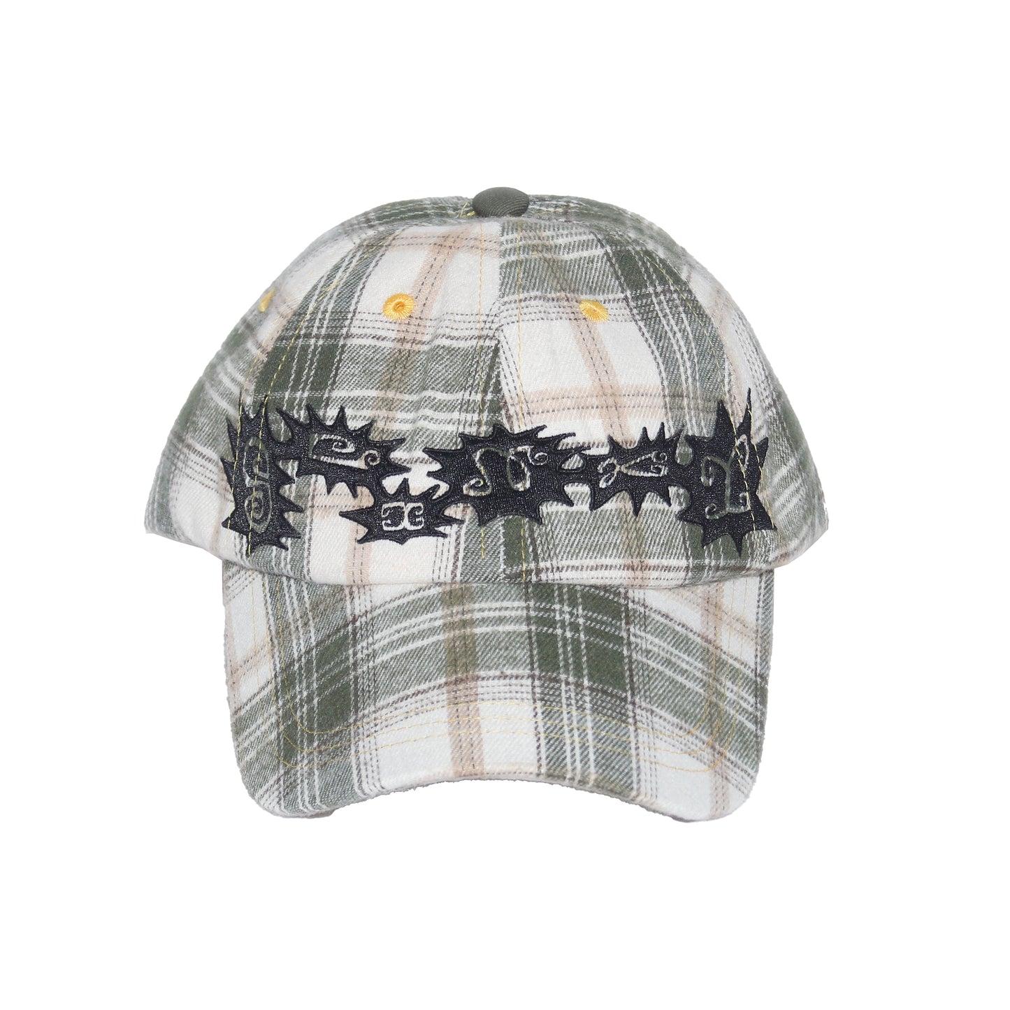 Plaid Spikes Hat - Green