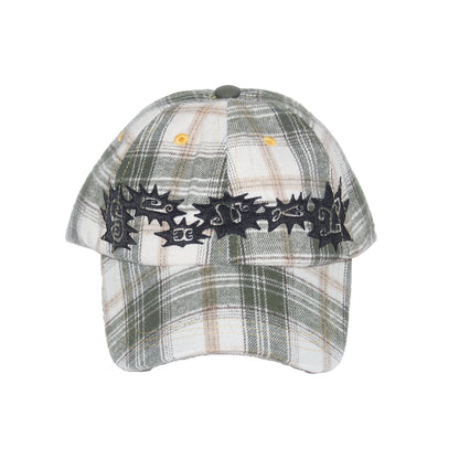 Plaid Spikes Hat - Green