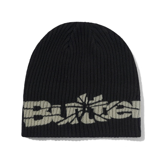 Smashed Logo Knit Skully Beanie - Black
