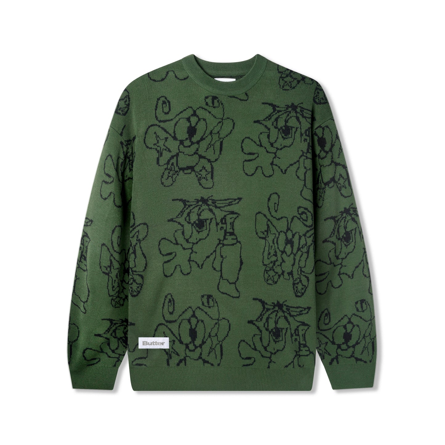 Spray Knit Sweater - Forest