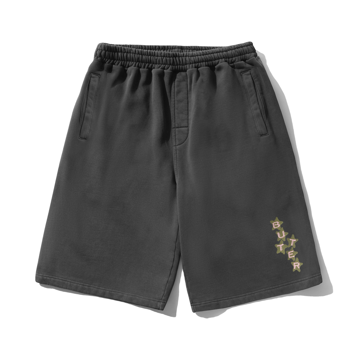 Stars Fleece Shorts - Washed Black