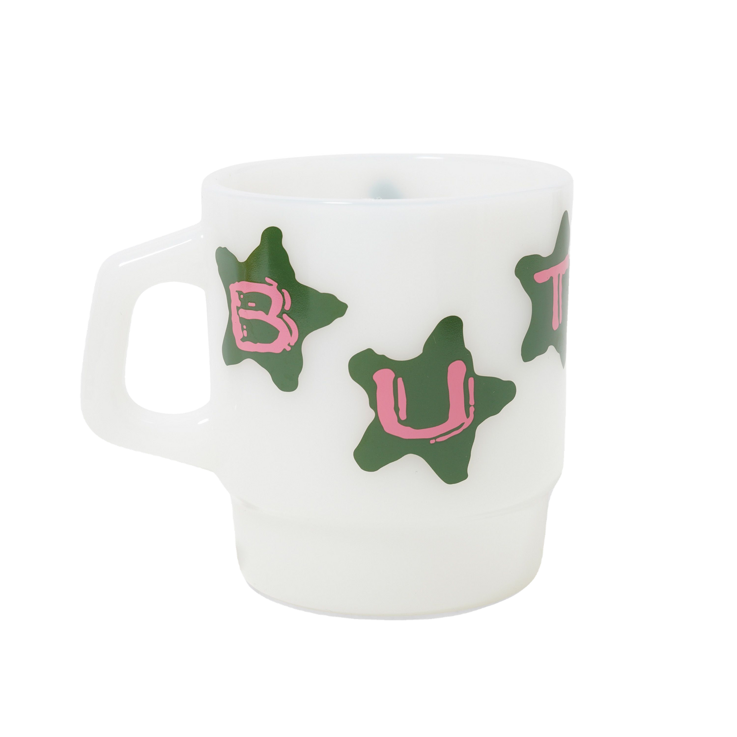 Stars Milk Glass - White
